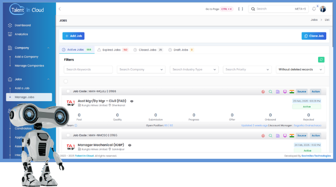 manage job dashboard images